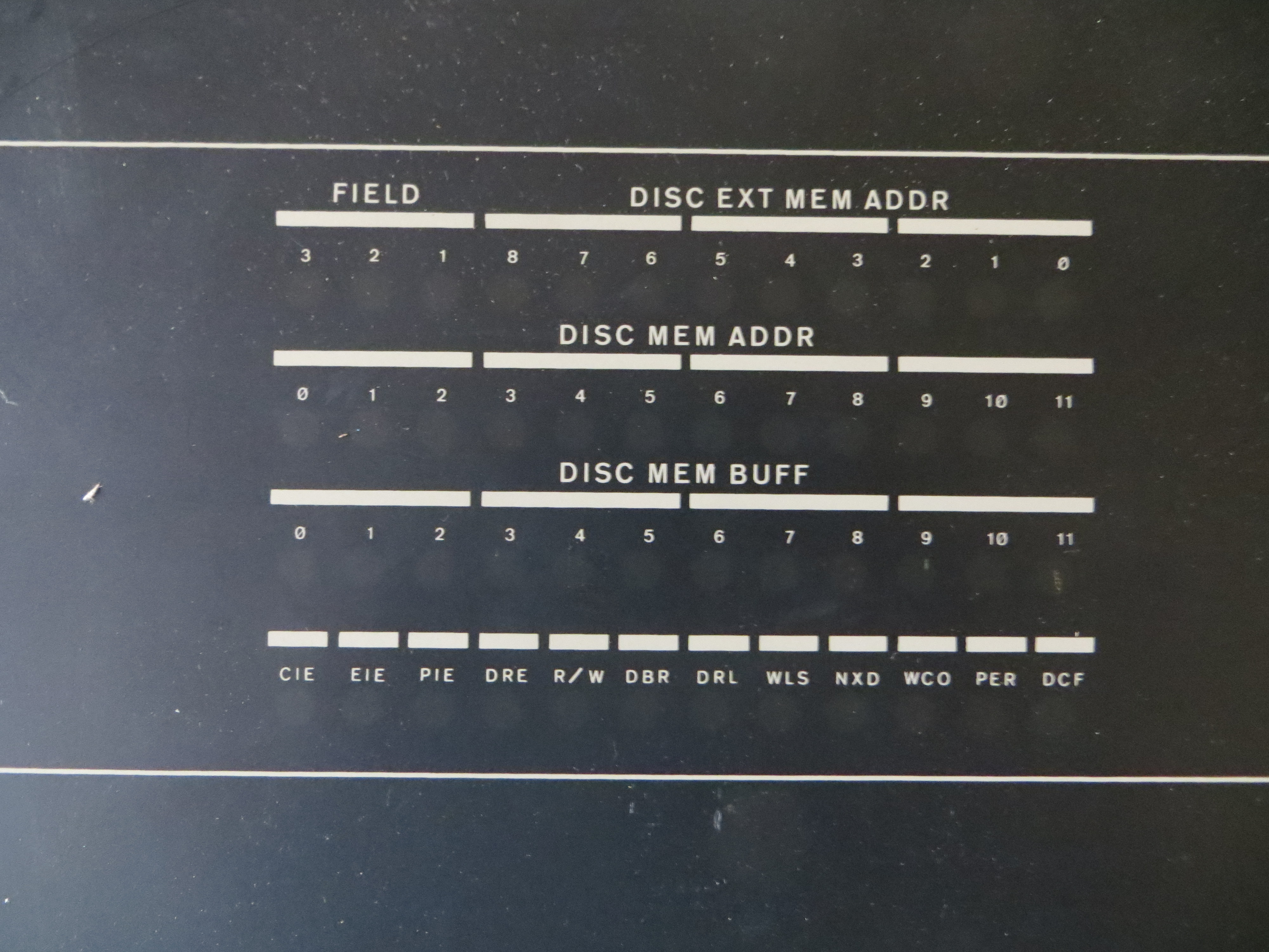 DEC RF08 Controller Display Panel Closeup