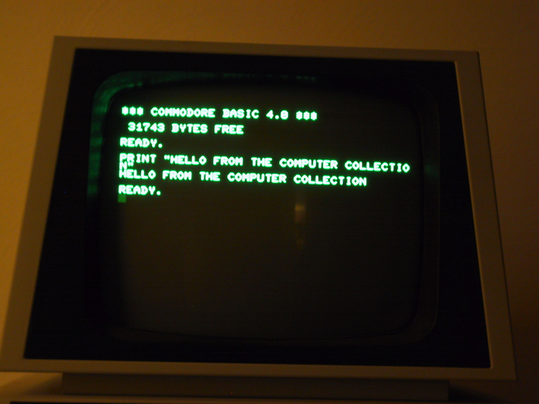 Commodore PET 4016 Screen