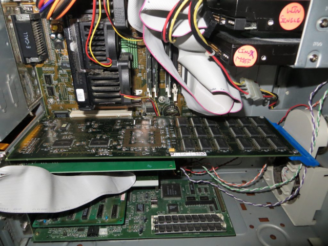 IBM P/390E Card Installed in Pentium II PC Closeup