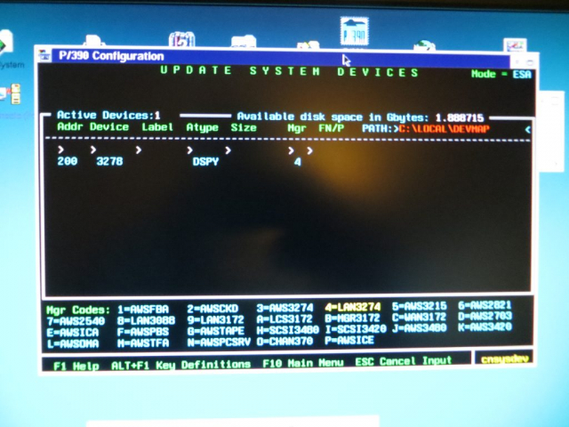 IBM P/390 Device Mapping