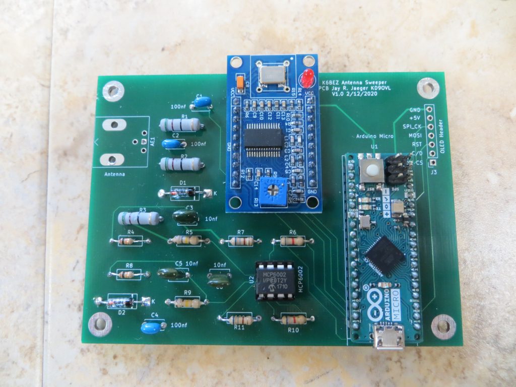 Circuit board for K6BEZ Antenna Analyzer