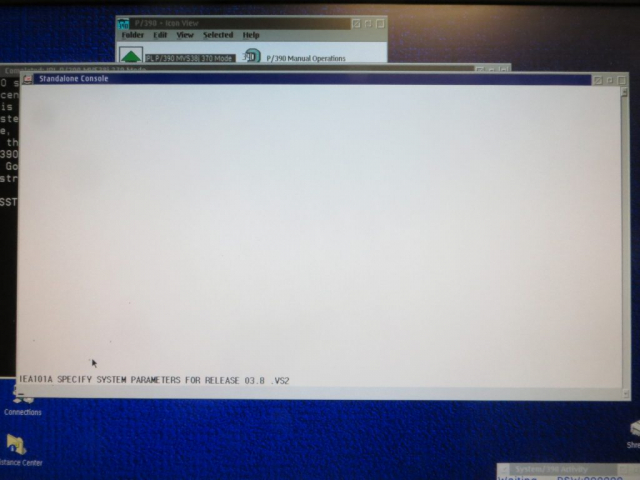AMD 1.33 GHz Athlon PC P/390E MVS 3.8j IPL using 3215 Console