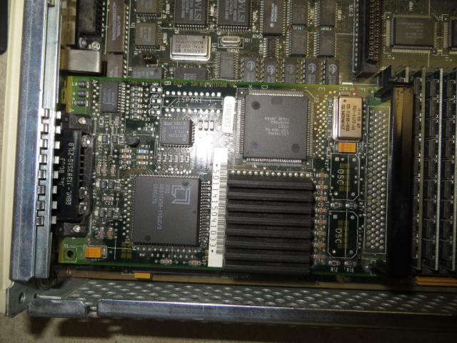 A top view of the replacement SBus color Video Card