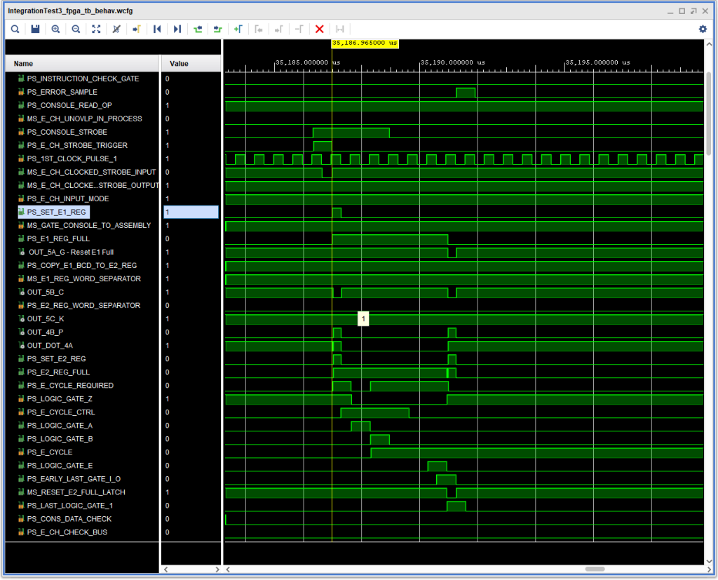 First attempt to fix E1 Set/Reset Latch problem resulting in duplication of +S SET E2 REG